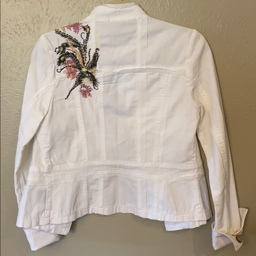 Petite White Jean Jacket